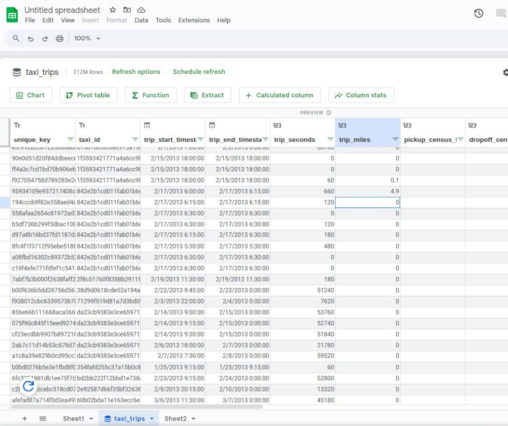 connect Google sheet to BigQuery dataset