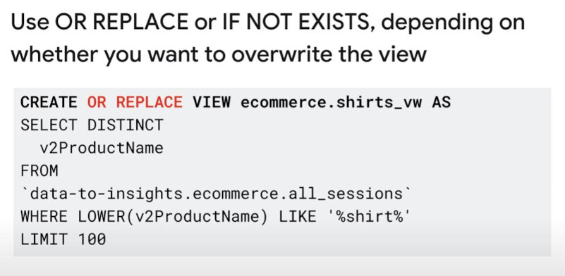 "View" created by SQL