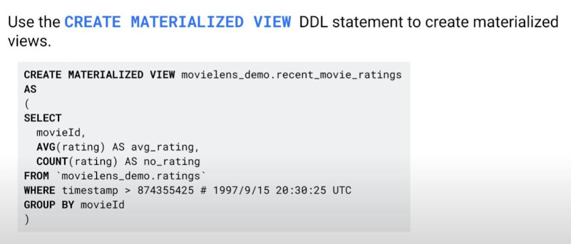"materialized_view" created by SQL