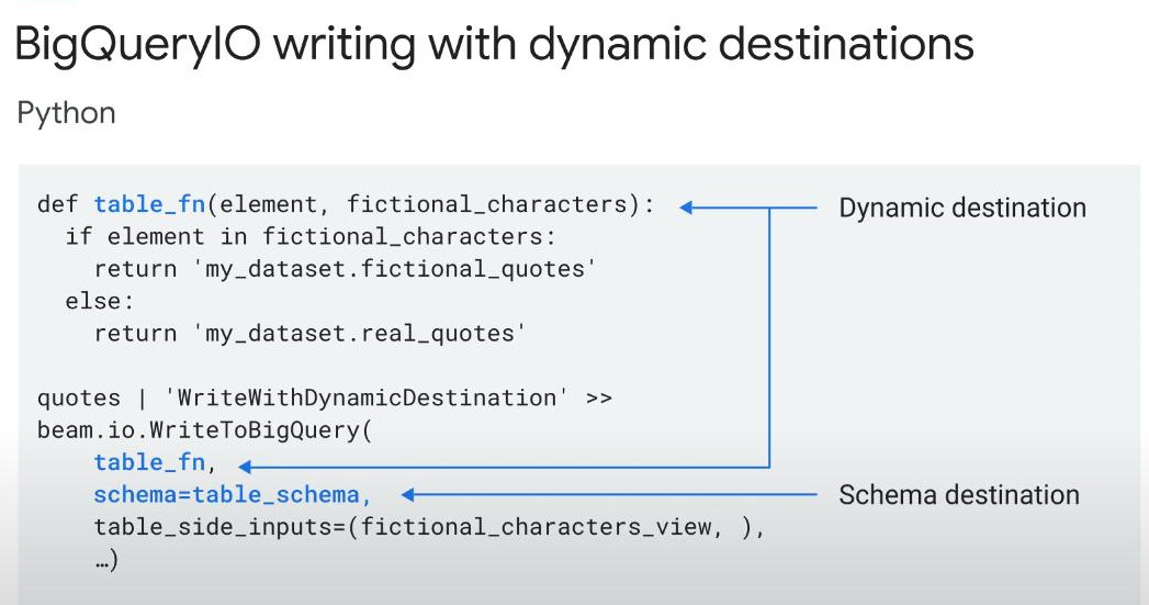 BigQueryIO-multi-destination-write